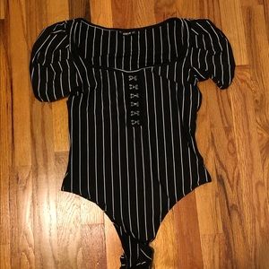 striped bodysuit